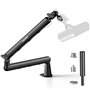 Aokeo AK-55 Bras de microphone réglable pour bureau - Convient pour Blue Yeti, Snowball iCE, HyperX QuadCast, SoloCast, Elgato W