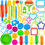 JOYIN Pâte à Modeler Accessoires 44 Pièces Dough Modeler Kit pour Enfants Emporte-pièces Moules Kit