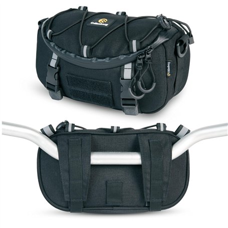 Odinsberg Sacoche Guidon Moto Sacoche Guidon Velo 3L Imperméable Sac Moto à Utiliser comme Panier Velo Avant Sacoche A Outils Sa