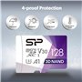 SP Silicon Power Carte mémoire microSDXC UHS-3 128 Go FBE-SU128GBSTXDU3V20EU