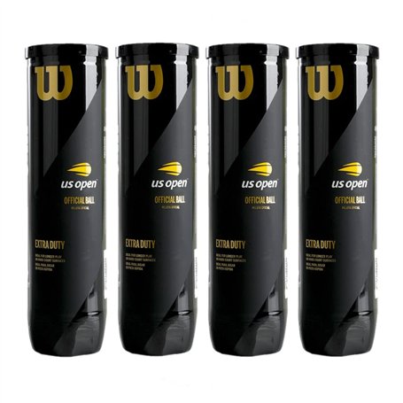 Wilson Us Open Lot de 4 boîtes de 4 balles de tennis