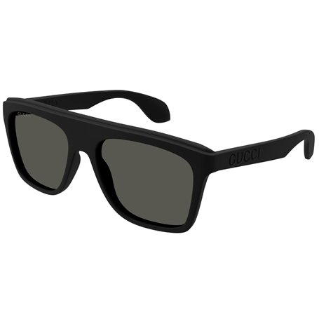 Gucci GG1570S 001 Lunettes de soleil carrées pour homme Noir/gris 57/18/145