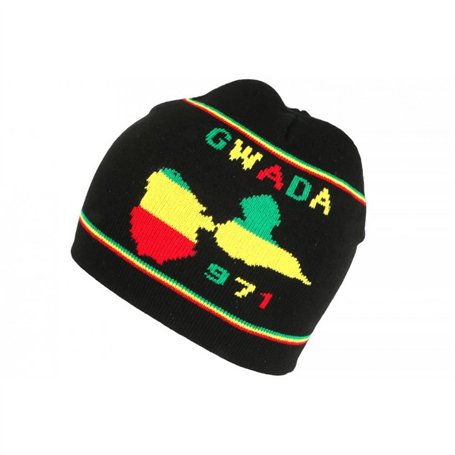 Bonnet Gwada 971 Noir Fashion Guadeloupe - Taille: Taille Unique - Couleur: Noir - Mixte