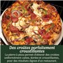 Cuisinart 3 pièces pour grillades de pizzas - Ensemble de pierres à pizza, couteau et pelle pliable - Outil de barbecue robuste