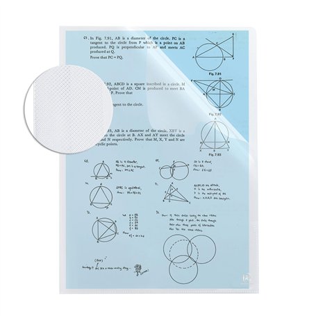 OXFORD Sachet de 10 Pochettes-Coin On The Go A4 Polypro Lisse Epaisseur 12/100ème Incolore