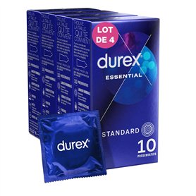 Durex - Préservatifs Extra Lubrifiés – Epais - 40 Préservatifs