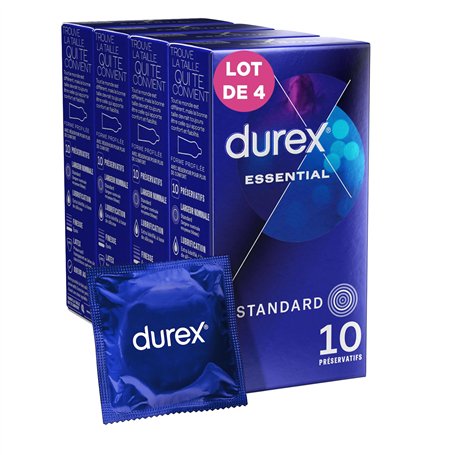 Durex - Préservatifs Extra Lubrifiés – Epais - 40 Préservatifs