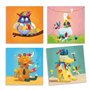 DJECO Kit Création Stickers Animaux - Enfants 3 à 6 Ans - Habillez les Animaux Loisirs Créatifs - Contient 16 Feuilles Animaux &