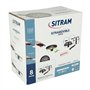 Sitram 714248 Batterie de cuisine Inox 8 Pièces : 3 Poêles Ø20,24,28 cm + 2 Casseroles Ø16,18 cm + 2 Couvercles Verre Ø16,18 cm