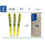 PILOT - 3 Surligneurs Frixion Light - Surligneurs effaçables aux couleurs fluos - Jaune - Pointe biseautée pour tracé fin ou plu