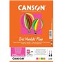 CANSON - Iris Vivaldi - Paquet de 20 feuilles A4 250g - 4 couleurs fluo assorties