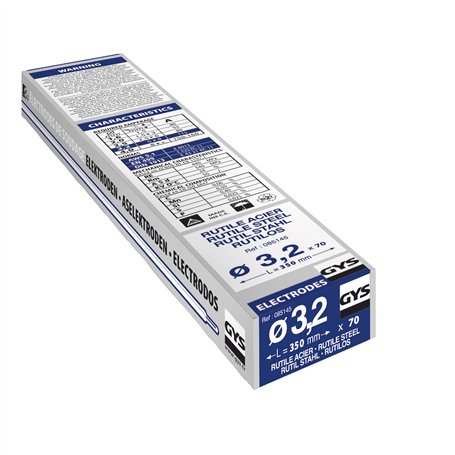 GYS - ELECTRODES Rutiles Ø3.2 E6013 - ETUI de 70 - CONSOMMABLES Soudure MMA - Toutes positions - A L'electrode - Amorcage Des 40