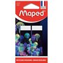 Maped - Lot de 2 Gommes Blanches DeepSea Paradise - Gommes Scolaires Dust-Free - Sans PVC ni Phtalate - Fourreau décoré- Fabriqu