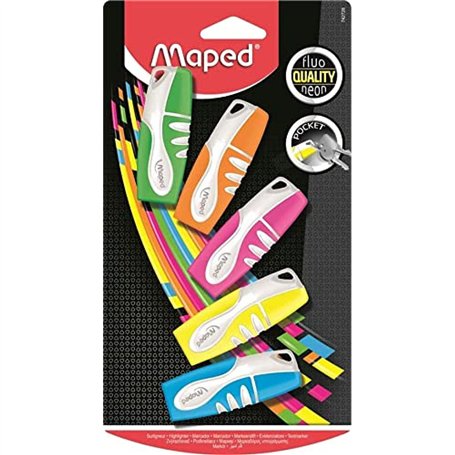 Maped Fluo'Peps Pocket 742728 Blister de 5 Surligneurs