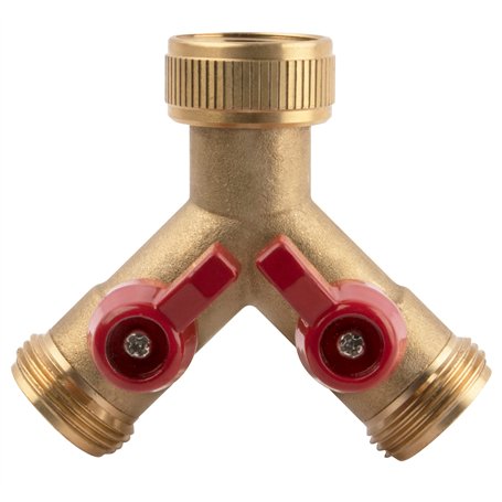 Nez de robinet mâle 20x27 laiton 2 sorties | Boutté