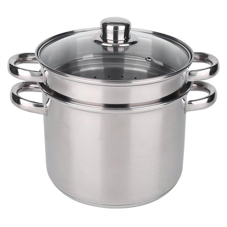 BAUMALU - Cuiseur à Pâtes - Acier Inoxydable - Tous Feux dont Induction - Triple Fond Diffuseur