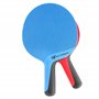 Cornilleau - SOFTBAT Pack Duo - 2X Raquettes de ping Pong d'extérieur éco-conçues et ultradurale - Bleu et Rouge