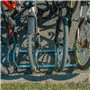 Râtelier 4 vélos au sol - Système Porte-Vélo - Support pour 4 vélos en acier galvanisé - Râtelier de rangement de vélos