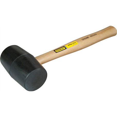 Stanley Stht1-57100 maillet en Caoutchouc Diamètre 60mm - Travail avec Pince À Cornière Ou Ciseaux À Bois - manche Long en Bois