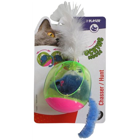 AIME Jouet pour Chat Maxi Balle Plastique Souris à Bascule