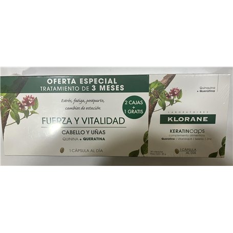 Klorane Trio Keratincaps 90 gélules