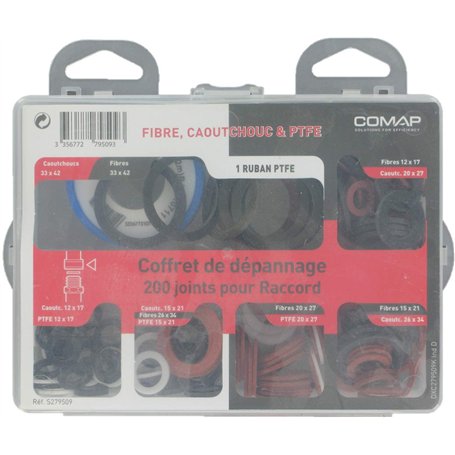 COMAP Coffret 200 Joints d'étanchéité fibres