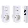 Zenitech - Lot de 2 prises 10A 2P+T télécommandées avec télécommande - Blanc