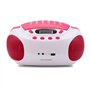 METRONIC Lecteur CD Enfant MP3 Pop Pink avec Port USB Alimentation Secteur ou Piles - Blanc et Rose