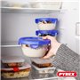Pyrex Cook & Go - Lot de 7 Boîtes avec Couvercles Hermétiques - Tailles et Formes Différentes - Verre Borosilicate - Compatible 