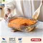 Pyrex - Lot de 2 plats à lasagnes et gratins rectangulaires - 2 Tailles - Verre Borosilicate - Extrême Résistance - Made in Fran