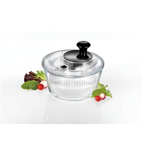 Mastrad - Essoreuse à Salade avec Panier en Verre Borosilicate Ø21 cm