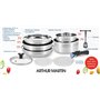 Arthur Martin AM0025 Batterie de cuisine amovible 10 pièces Acier Inoxydable Casserole avec bec verseur Poignée amovible tous fe