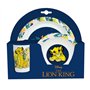 DISNEY LE ROI LION ENSEMBLE REPAS SIMBA NALA PUMBAA ET TIMONINCLUANT 1 VERRE 220 ML, 1 ASSIETTE Ø 22 CM ET 1 BOL Ø 16 CM MICRO-O