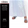 RUBIES - Chaussures de Princesse Bleues - Mules Enfants Robe de Princesse - Taille Unique - Souliers Bleues à Paillettes et Méda