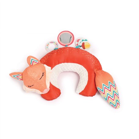 LUDI - Coussin D'Activités Renard - Jeu D'Éveil Bébé - Dès 3 Mois - Développe Les Sens