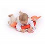 LUDI - Coussin D'Activités Renard - Jeu D'Éveil Bébé - Dès 3 Mois - Développe Les Sens, La Tonicité & Le Renforcement Musculaire