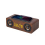APM Enceinte Bluetooth Réveil Bois avec Radio FM