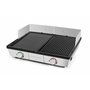 riviera&bar - Combiné Plancha Grill Professionnelle QPL800 - Bi-Zone - 1910 cm² de Zone de Cuisson Réglable - Idéale pour 8 à 10