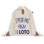 Sac à dos avec pochette J'peux Pas Loto | Sac de Sport et Gym avec cordelettes en Toile | Idée Cadeau Collègue Noël Anniversaire