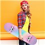 ILAHUI Skateboard Ado Fille Enfant Adulte débutants- 7 Couches en Bois d'Erable Plateau 80 x 20cm Apporter Sac Skateboard - Poud