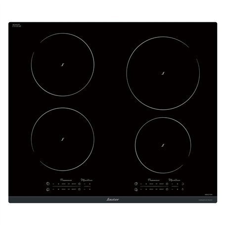Sauter - SPI9643B - Plaque Induction - Table de Cuisson Encastrable - Noir - 4 Foyers - 7400W - Dimensions Encastrement : 56x49c