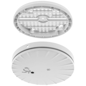 EVACUATE - Détecteur de fumée NF Autonomie et garantie 10 ans - Innovation pratique - Réutilisez les trous de fixation de votre