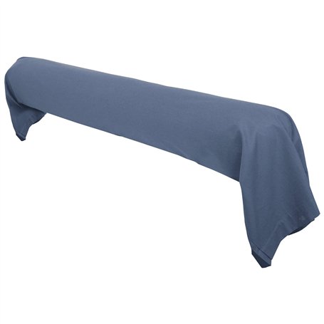 Linnea Taie de traversin uni 230X43 cm 100% Coton Alto Bleu Jean