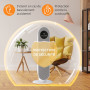 HOMCOM Chauffage d'appoint Radiateur soufflant Radiateur céramique oscillant 15-40°C avec Télécommande 1300/2000W, 21 x 21 x 63,