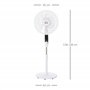 HOMCOM Ventilateur sur pied Ø 42cm 50W télécommande minuterie 3 modes 3 vitesses écran LED puissant silencieux hauteur réglable 