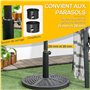 Outsunny Pied de Parasol Base de lestage Parasol Ø 45 x 33H Poids Net 9 kg Noir