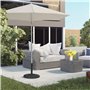 Outsunny Pied de Parasol Rond 14 KG Base de Parasol de Jardin Socle pour Parasol en béton Ø 46 cm Noir