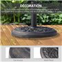 Outsunny Pied de Parasol Rond 9 kg Support Parasol résine Base de Parasol Motif Roses pour terrasse Piscine Patio Jardin Ø 45,5 