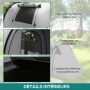Outsunny Tente de Camping pour 3-4 Personnes, Tente familiale avec 1 Salon et 1 Chambre, imperméable, Facile à Transporter avec 