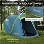 Outsunny Tente de Camping 2-3 Personnes légère ventilée avec Sac de Transport pour Le Camping, la randonnée et la pêche, 245 x 1